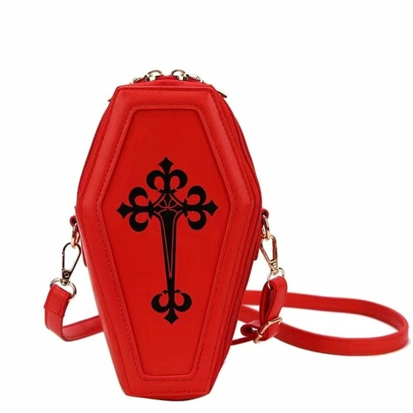 Coffin Crossbody Halloween Handbag - Picture 1 of 4
